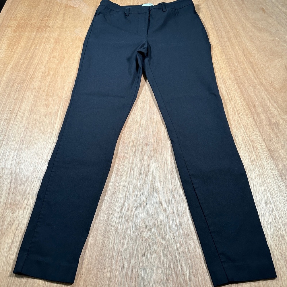 Calvin Klein Dress Pants Women 8 Black Slim Leg Office Professional Stretch